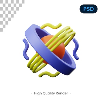 Elips 3d render illustration premium psd