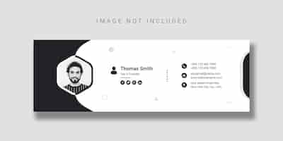 Free PSD email signature template design or facebook cover page template