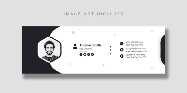Email signature template design or Facebook cover page template