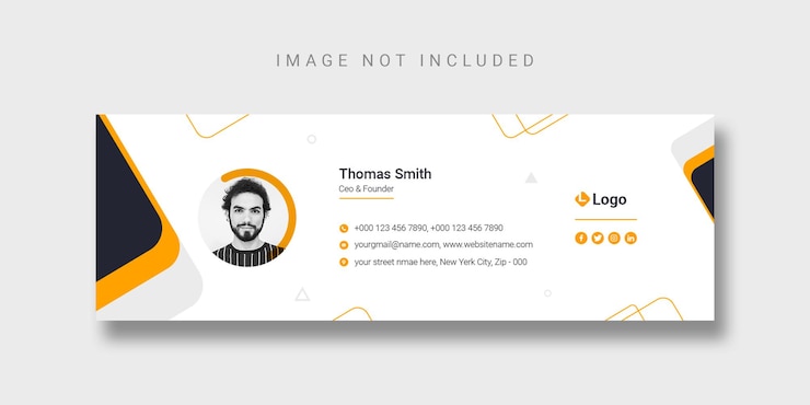Free PSD email signature template design or facebook cover template