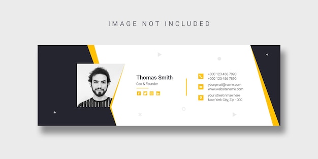 Free PSD email signature template design or facebook cover template