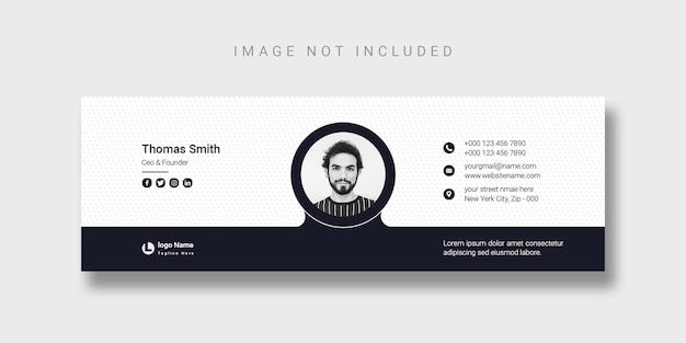 Email Signature Template Design or Facebook Cover Template – Free PSD Download