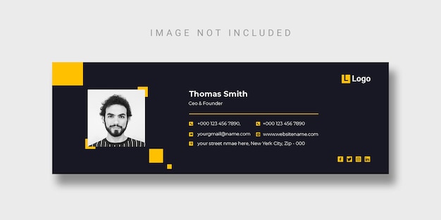 Email signature template design or Facebook cover template