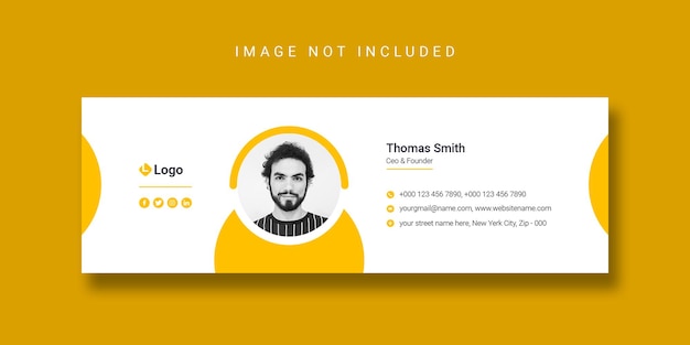 Email signature template design or Facebook cover template