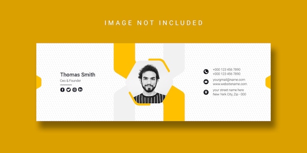 Email signature template design or facebook cover template