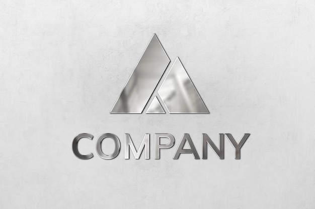 Emboss logo mockup psd for company