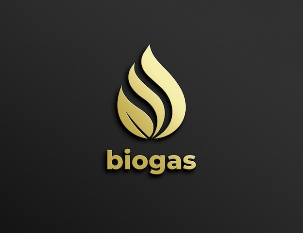 Download Premium PSD | Logotype mockup gold foil emboss on a black ...
