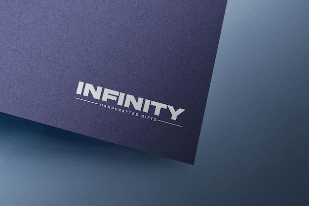 Embossed logo mockup on paper