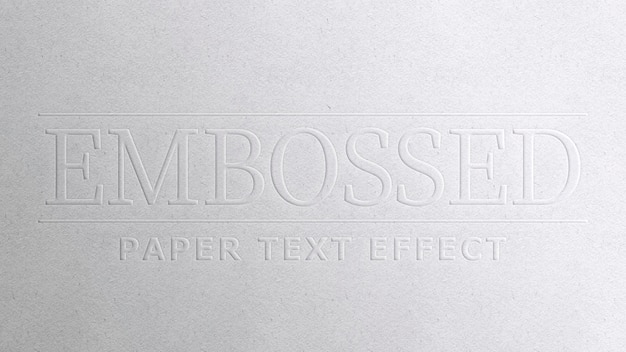 Embossed Paper Text Effect