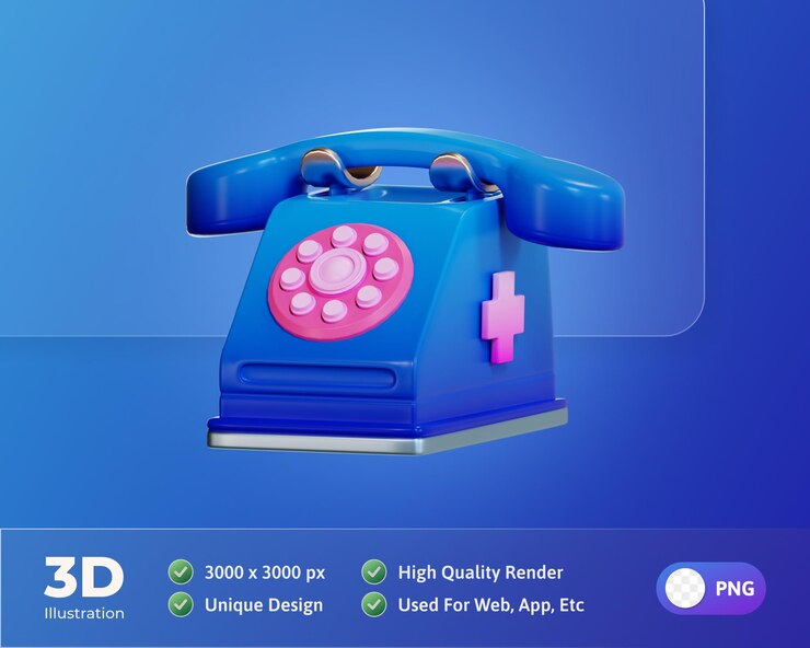 मुफ़्त PSD emergency call health and medicine icon 3d illustration
