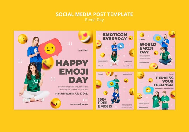 Emoji day social media posts