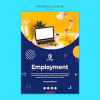 Free PSD employment business poster template