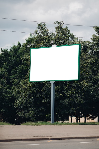 Empty billboard in the city