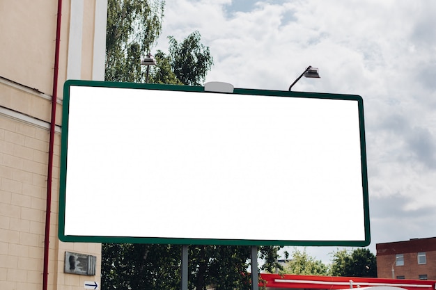 Empty billboard in the city