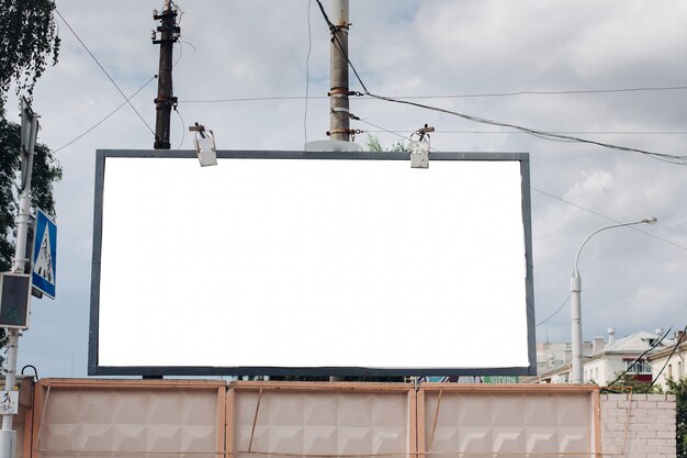 Empty billboard in the city