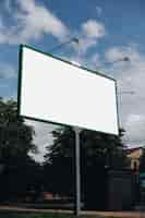 Free PSD empty billboard in the city