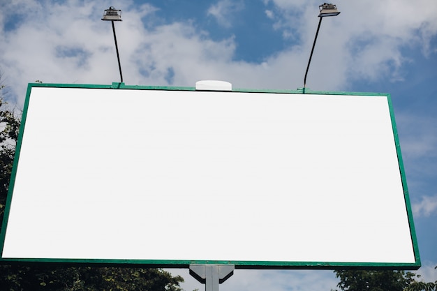 Free PSD empty billboard in the city