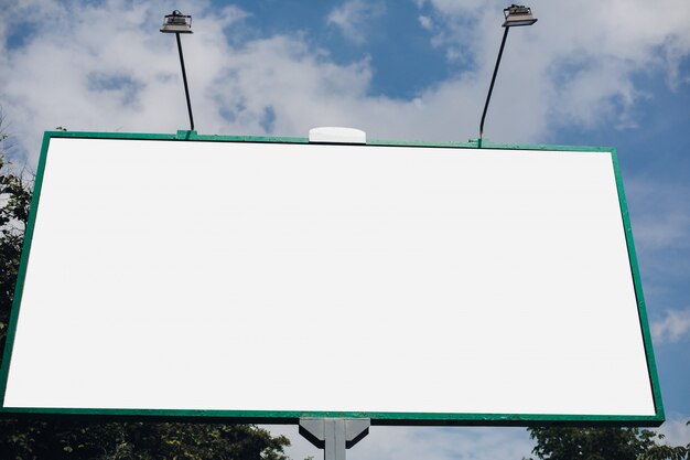 Empty billboard in the city