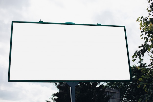 Empty billboard in the city