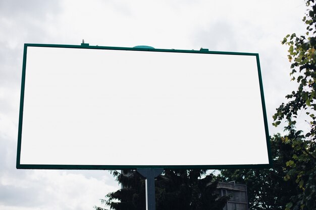 Empty billboard in the city