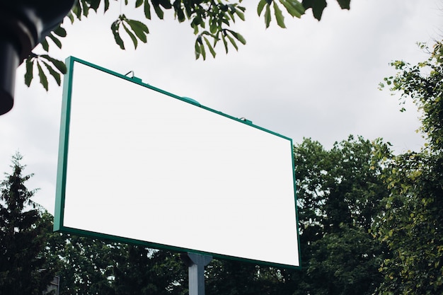 Empty billboard in the city