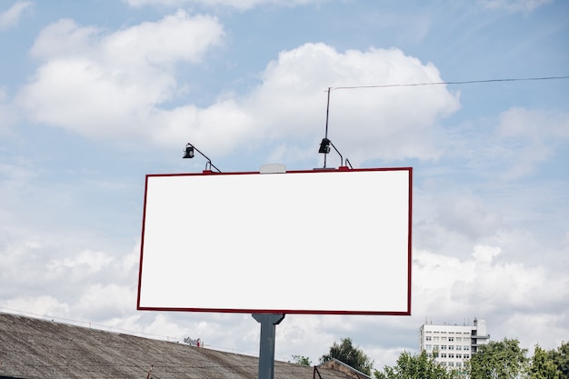 Empty billboard in the city