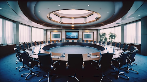 Empty conference room generative ai