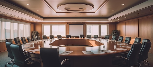 Free PSD empty conference room generative ai