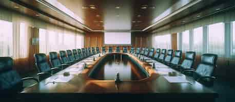 Free PSD empty conference room generative ai