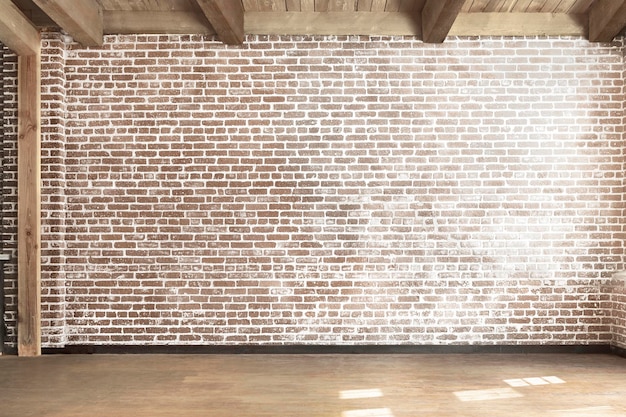 Empty room wall psd loft interior