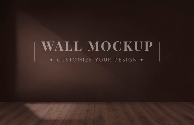 Empty room with a brown wall mockup