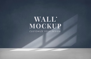 Empty room with a dark gray wall mockup