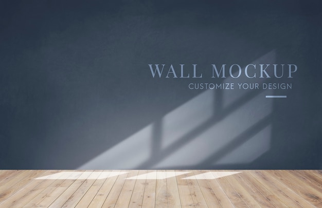 Empty room with a dark gray wall mockup