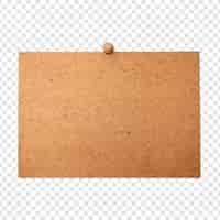 Free PSD empty space on cork board isolated on transparent background