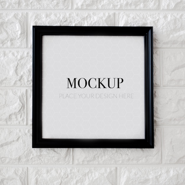 Empty Square Frame for Mock Up on a Brick Wall - Free PSD Template - HD ...