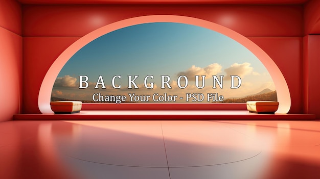 Empty studio gradient background and display product