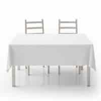 PSD gratuito tavolo vuoto e sedie isolati