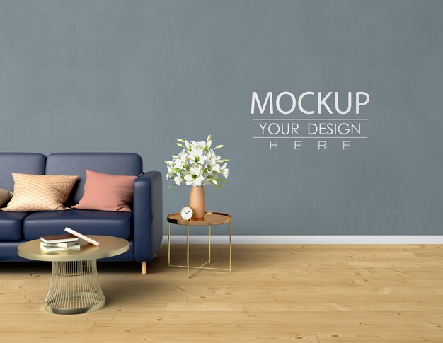 Download Free Psd Poster Frame In Living Room Psd Mockup