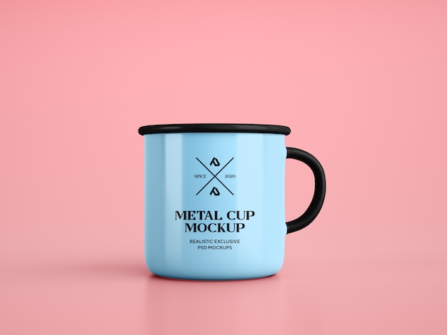 Enamel coffee mug cupmockup