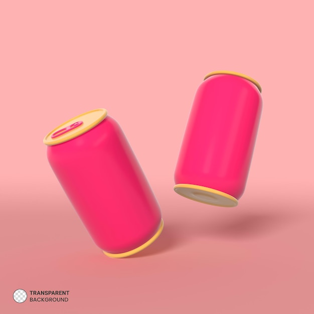 Energy Drink Soda Can Icon – Isolated 3D Render Illustration