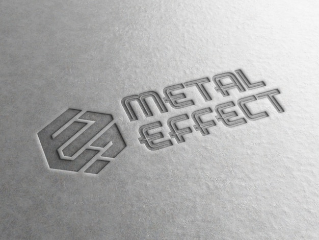 Premium PSD | 3d silver logo mockup