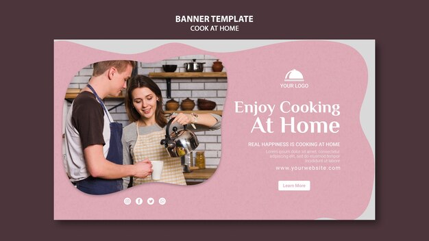 enjoy cooking at home banner template