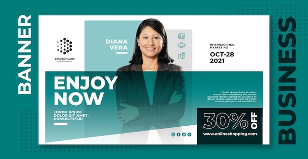 Enjoy now business banner template