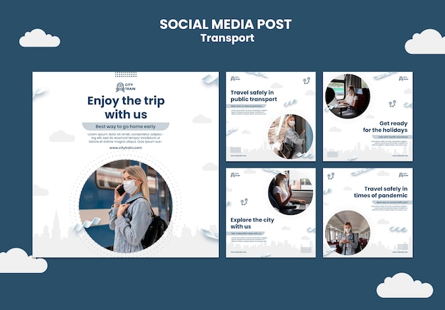 Free PSD enjoy trip social media post