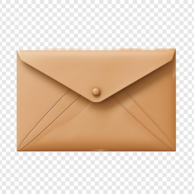 Free PSD envelope bag isolated on transparent background