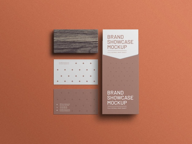 Envelope with business card mockup