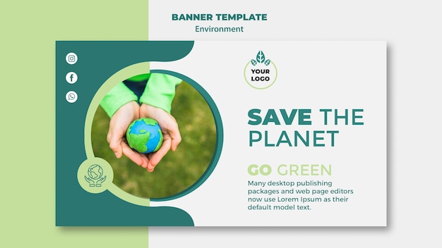 PSD gratuito mock-up del concetto di ambiente