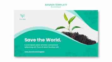 Free PSD environment concept for banner template