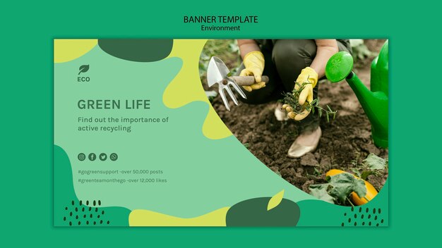 Environment concept banner template