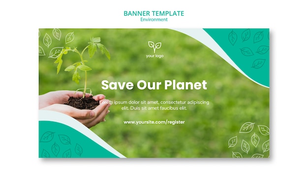 Free PSD environment theme for banner template